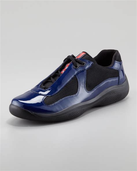 prada blue boat shoes